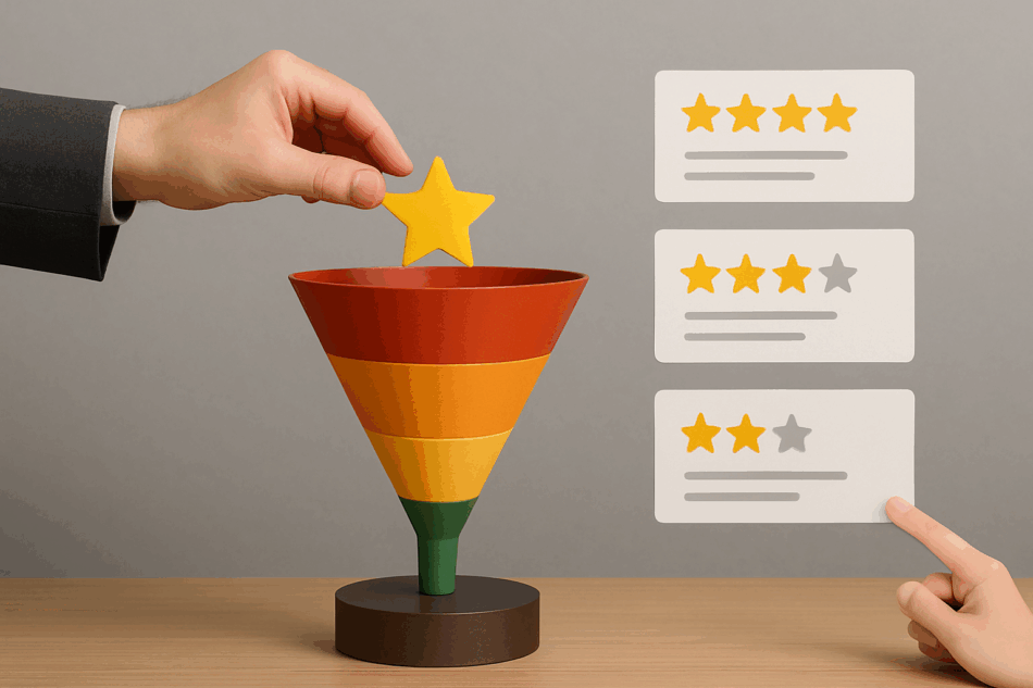 Designing a smarter review funnel